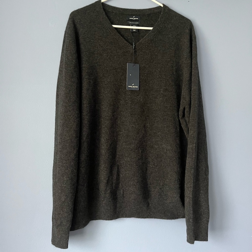 Daniel Hechter 2 Ply Cashmere V Neck Sweater XL